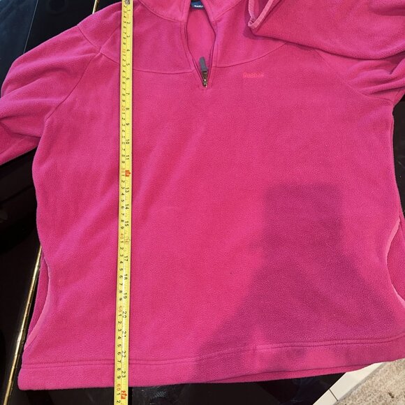 Reebok Womens Fleece Pullover High Collard Top Size L Pink - Picture 11 of 11